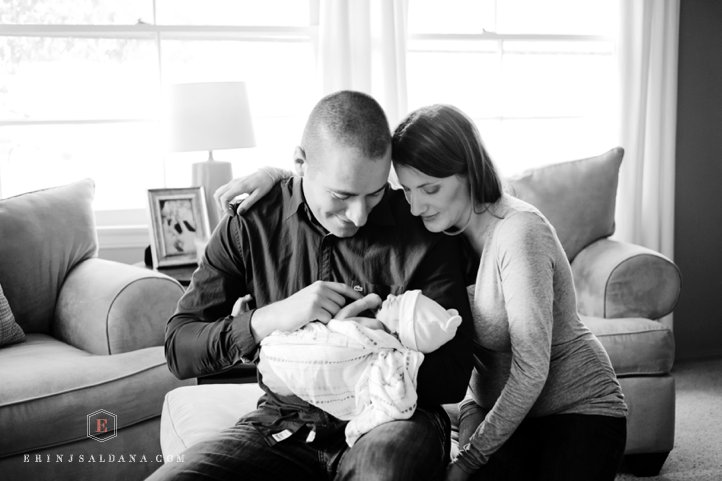 Newborn portrait and family session in brentwood