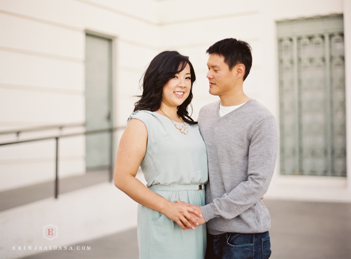 Los Angeles Engagement Session at Griffith Park Observatory at Golden Hour
