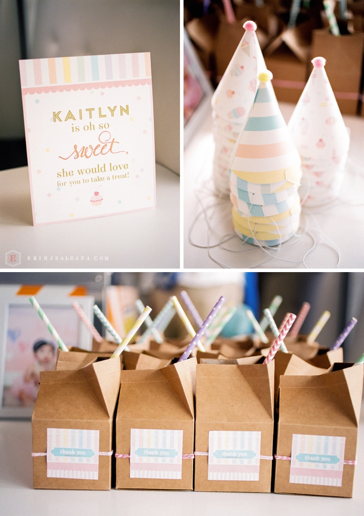 Sweet Shoppe Themed first birthday party ice cream film photography