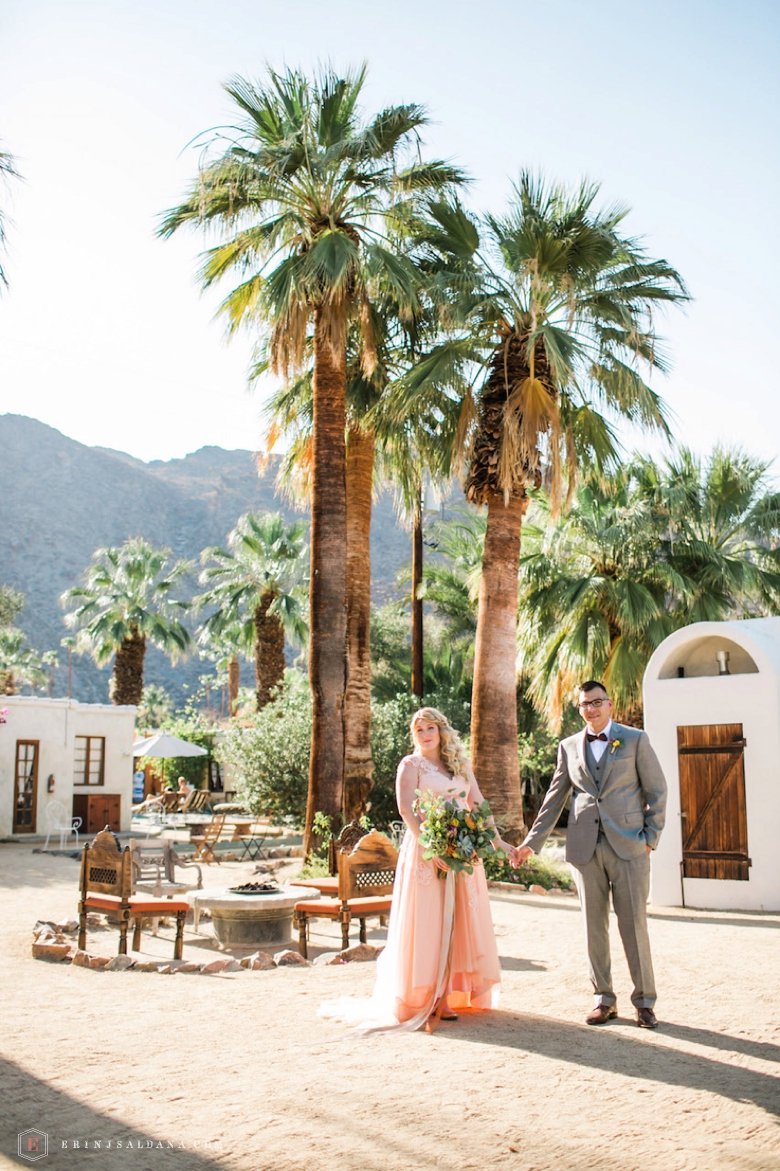 Beautiful Desert Bohemian Styled Wedding In Palm Springs at the Korakia Pensione oasis