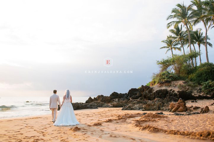 Destination Wedding in Maui at Gannon's Molokini Lookout Oceanview Sunset