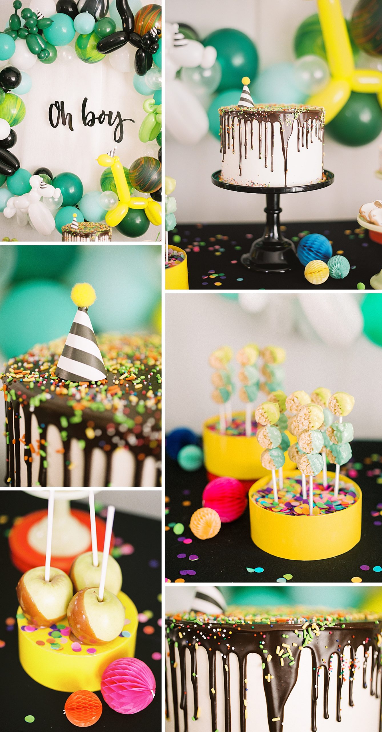 Color Confetti Cake and Desserts